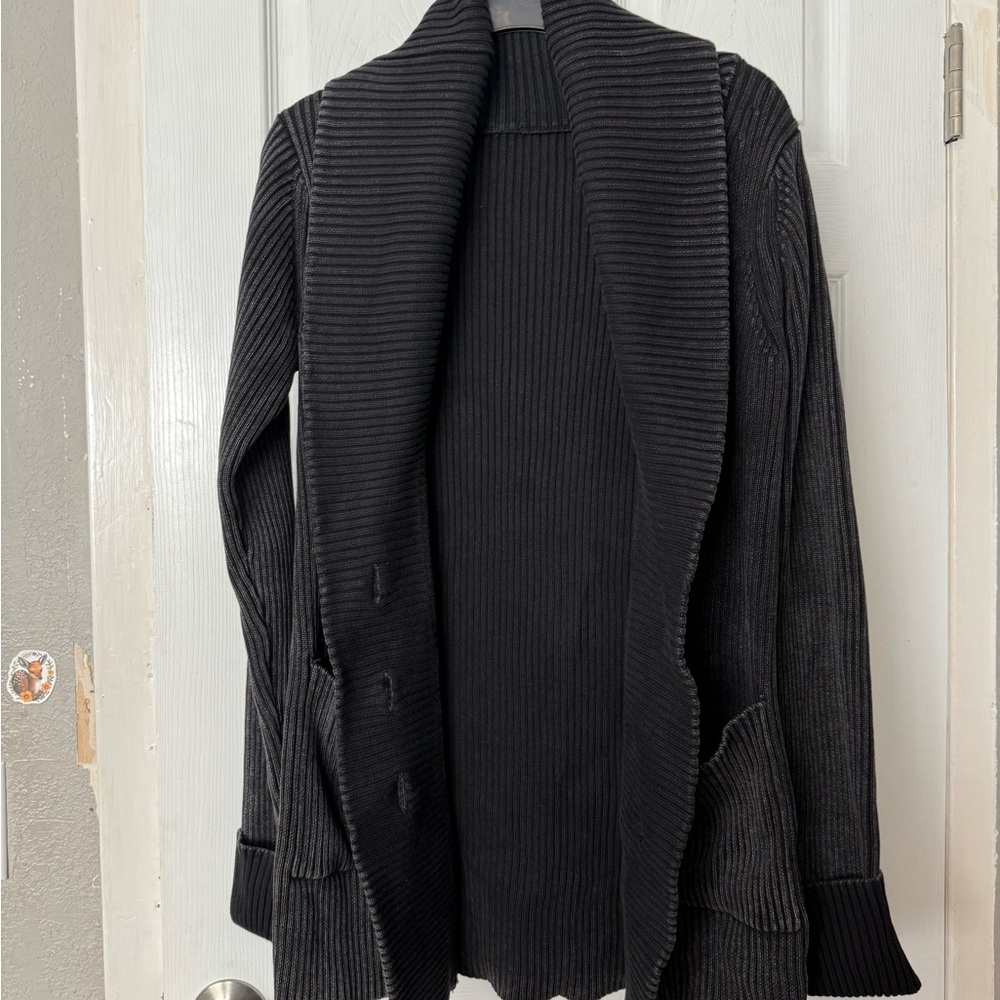 Midnight Hour Distressed Rib Cardigan - Picture 10 of 14